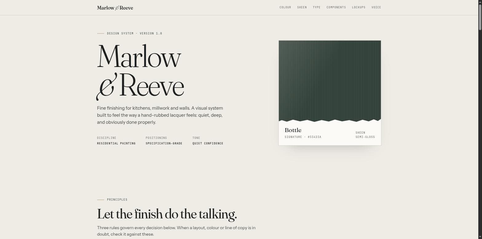 Marlow & Reeve design system